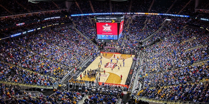 Big 12 Championship - Kansas vs. West Virginia at Sprint Center in Kansas City, Missouri on March 9, 2018